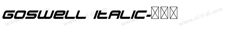 Goswell Italic字体转换